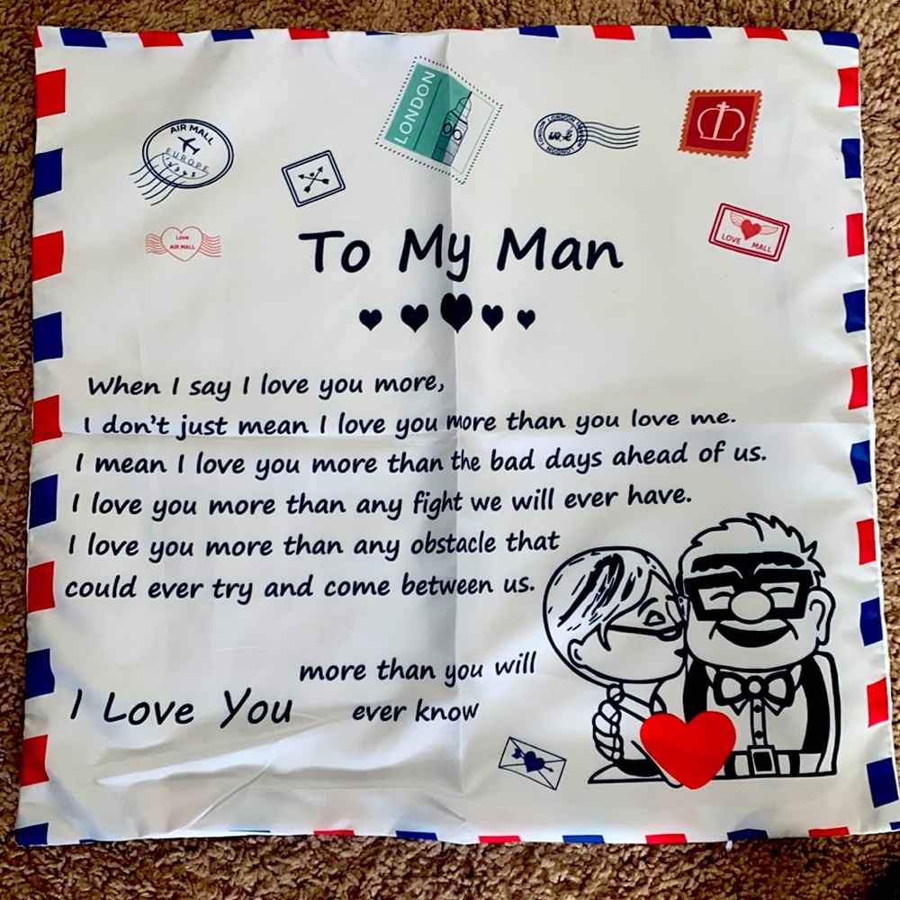 Boyfriend Decorative Pillow Case/Cover or Can B used as artwork 2 hang on wall